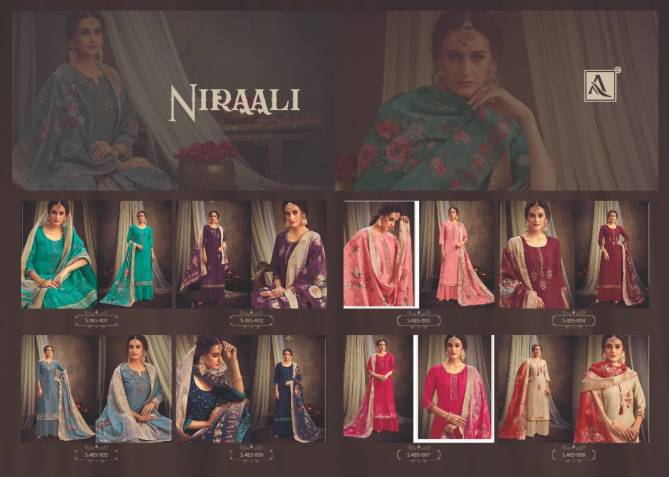 Alok Niraali Latest Designer Viscose Upada with Fancy Embroidery with Diamond Work With Digital Print Dupatta Dress Material Collection
